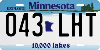 MN license plate 043LHT