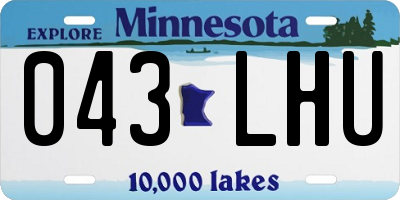 MN license plate 043LHU