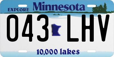 MN license plate 043LHV