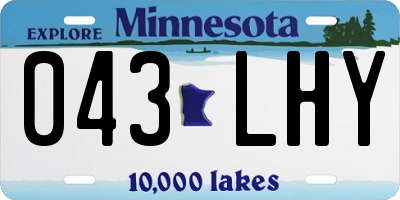 MN license plate 043LHY