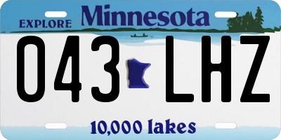 MN license plate 043LHZ