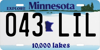 MN license plate 043LIL