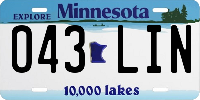 MN license plate 043LIN
