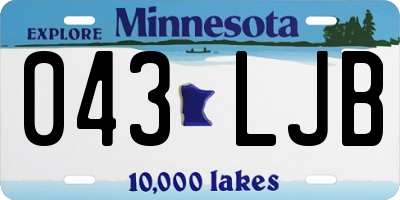 MN license plate 043LJB