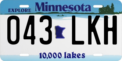 MN license plate 043LKH