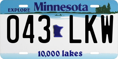 MN license plate 043LKW