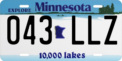 MN license plate 043LLZ