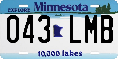 MN license plate 043LMB