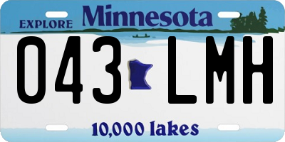 MN license plate 043LMH