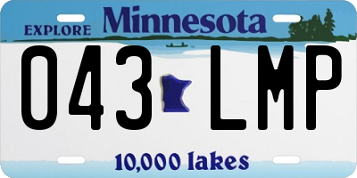 MN license plate 043LMP