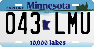 MN license plate 043LMU