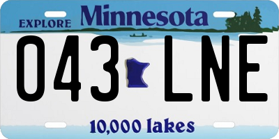 MN license plate 043LNE