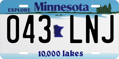 MN license plate 043LNJ