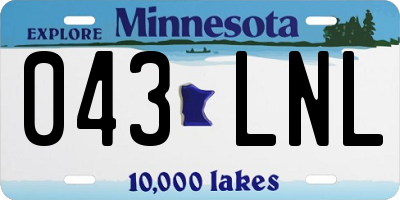 MN license plate 043LNL