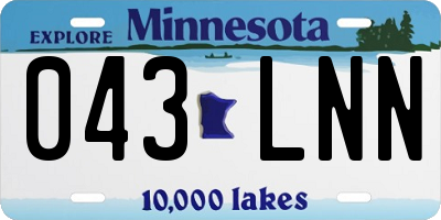 MN license plate 043LNN
