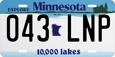 MN license plate 043LNP