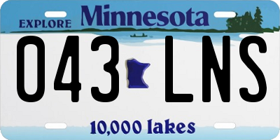 MN license plate 043LNS