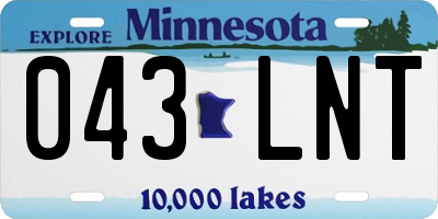 MN license plate 043LNT