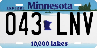 MN license plate 043LNV