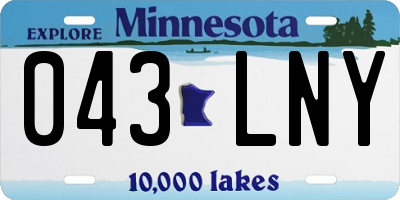 MN license plate 043LNY