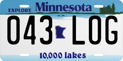 MN license plate 043LOG