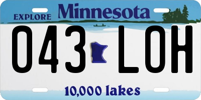 MN license plate 043LOH