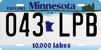 MN license plate 043LPB
