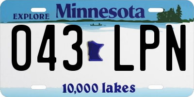 MN license plate 043LPN