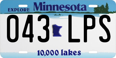 MN license plate 043LPS