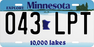 MN license plate 043LPT