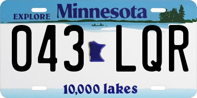 MN license plate 043LQR