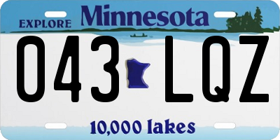 MN license plate 043LQZ