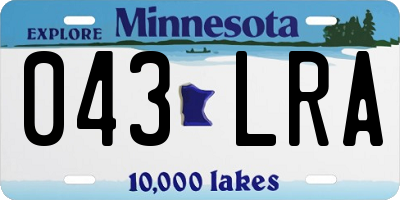 MN license plate 043LRA