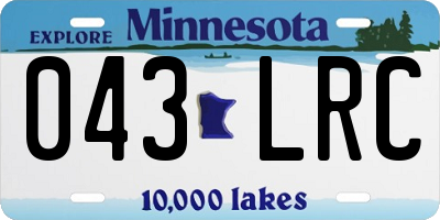 MN license plate 043LRC