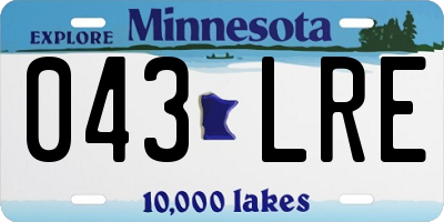MN license plate 043LRE