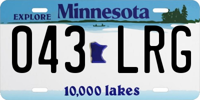 MN license plate 043LRG