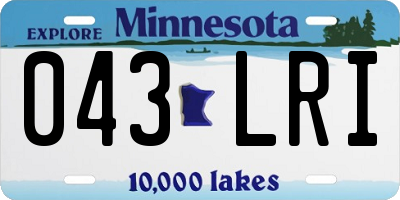 MN license plate 043LRI
