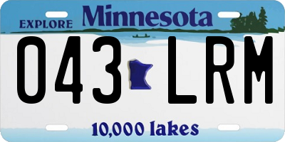 MN license plate 043LRM