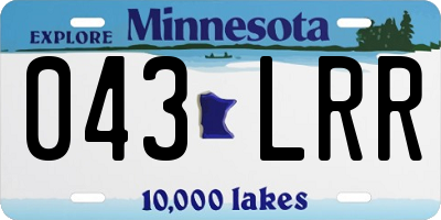 MN license plate 043LRR