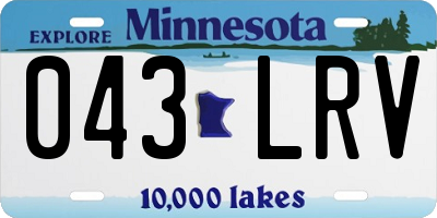 MN license plate 043LRV