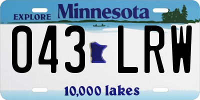 MN license plate 043LRW