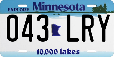 MN license plate 043LRY