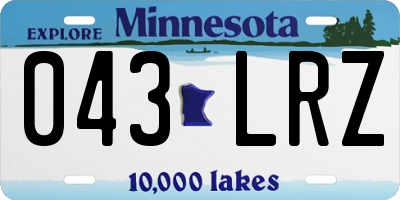 MN license plate 043LRZ