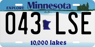 MN license plate 043LSE