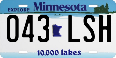 MN license plate 043LSH