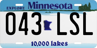 MN license plate 043LSL