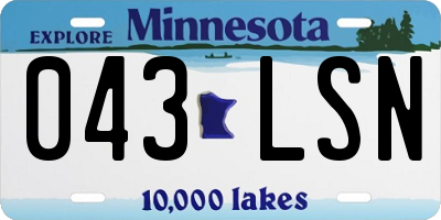 MN license plate 043LSN