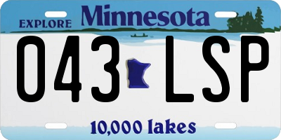 MN license plate 043LSP