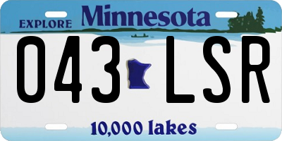 MN license plate 043LSR