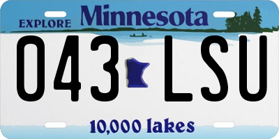 MN license plate 043LSU